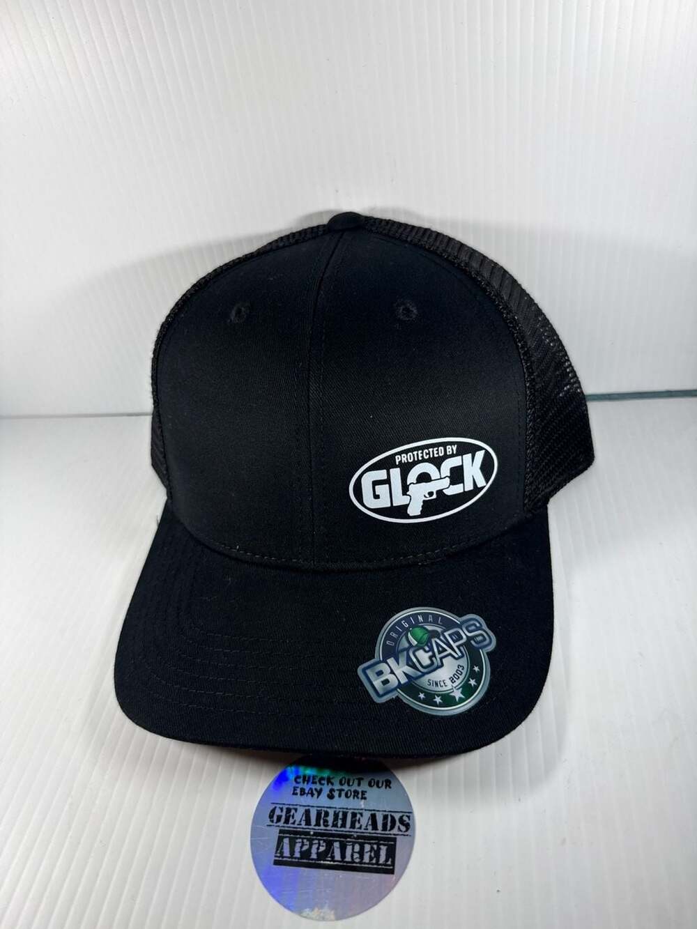 BK Caps Protected By Glock Trucker Hat Snapback Mesh Baseball Cap Black 112